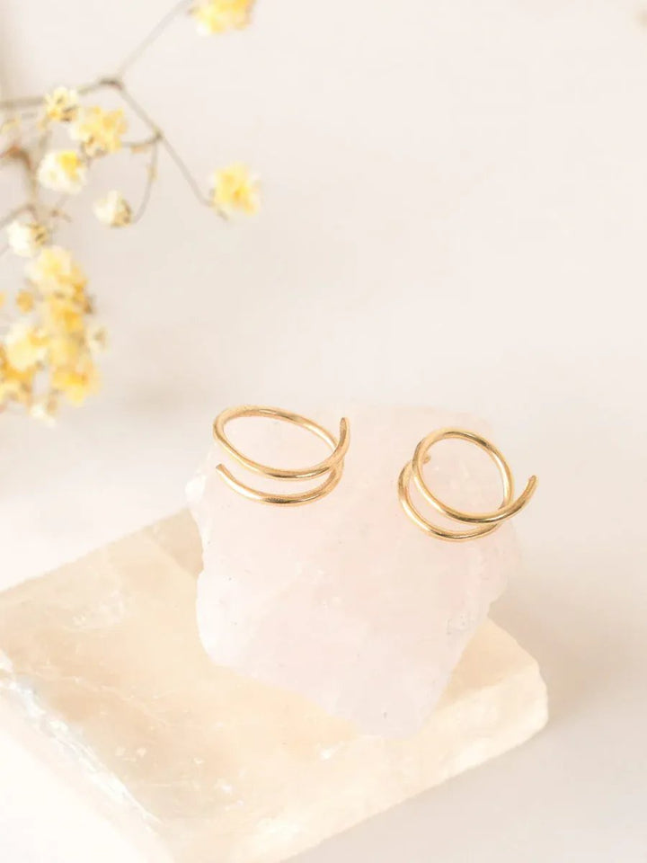 wellthy® Gold Vermeil Spiral Earrings