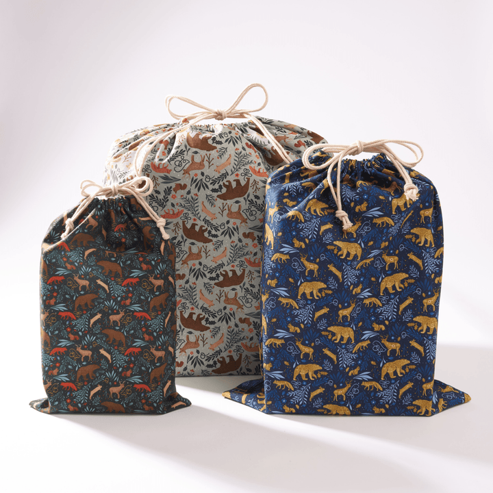 Wrappr Bundle of 3 Fabric Bags by Hannah Pearlman | 14", 18" & 22", Polyester