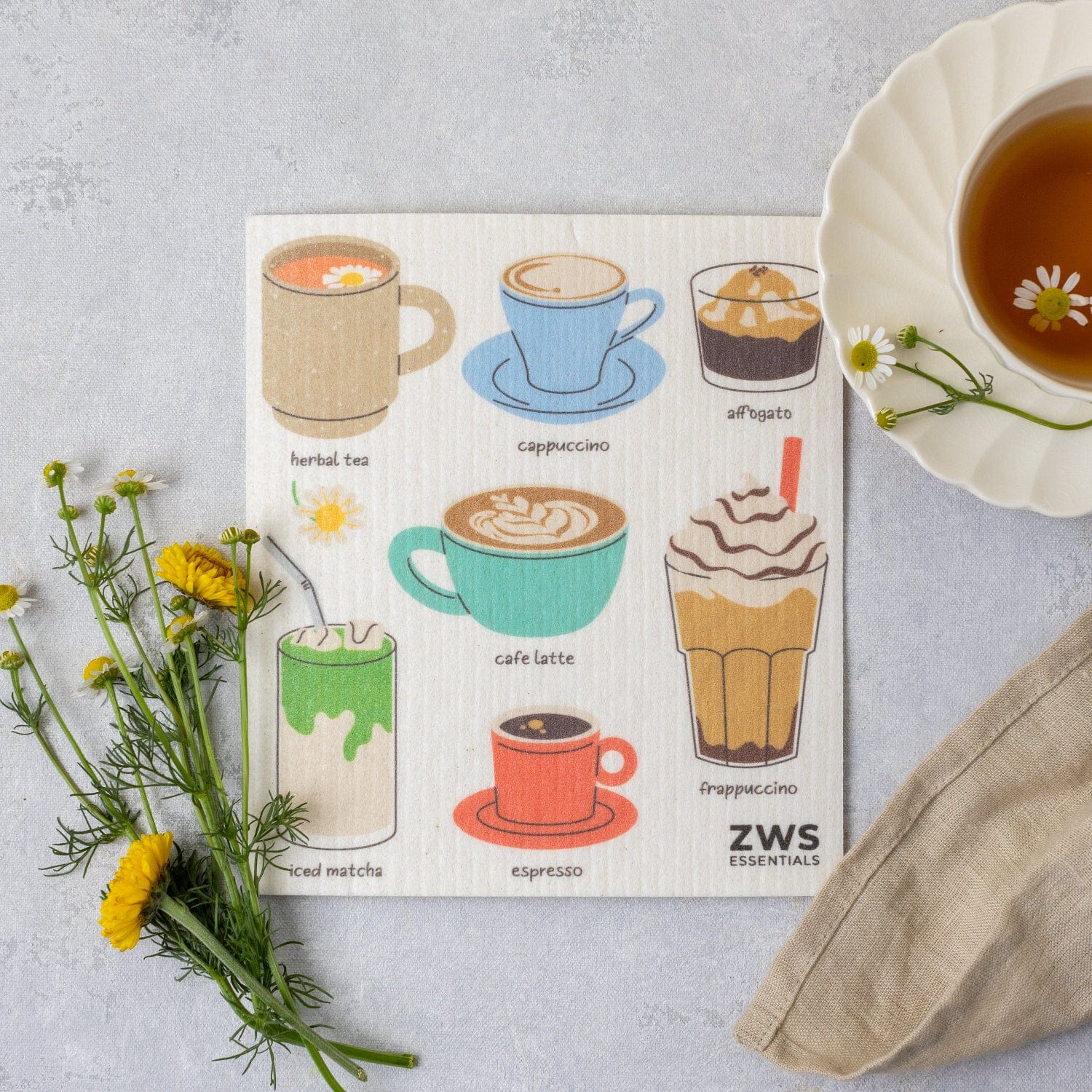 ZWS Essentials Coffee Swedish Dish Cloth