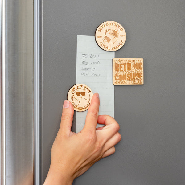 ZWS Essentials Support Your Local Planet ZWS Wooden Magnet