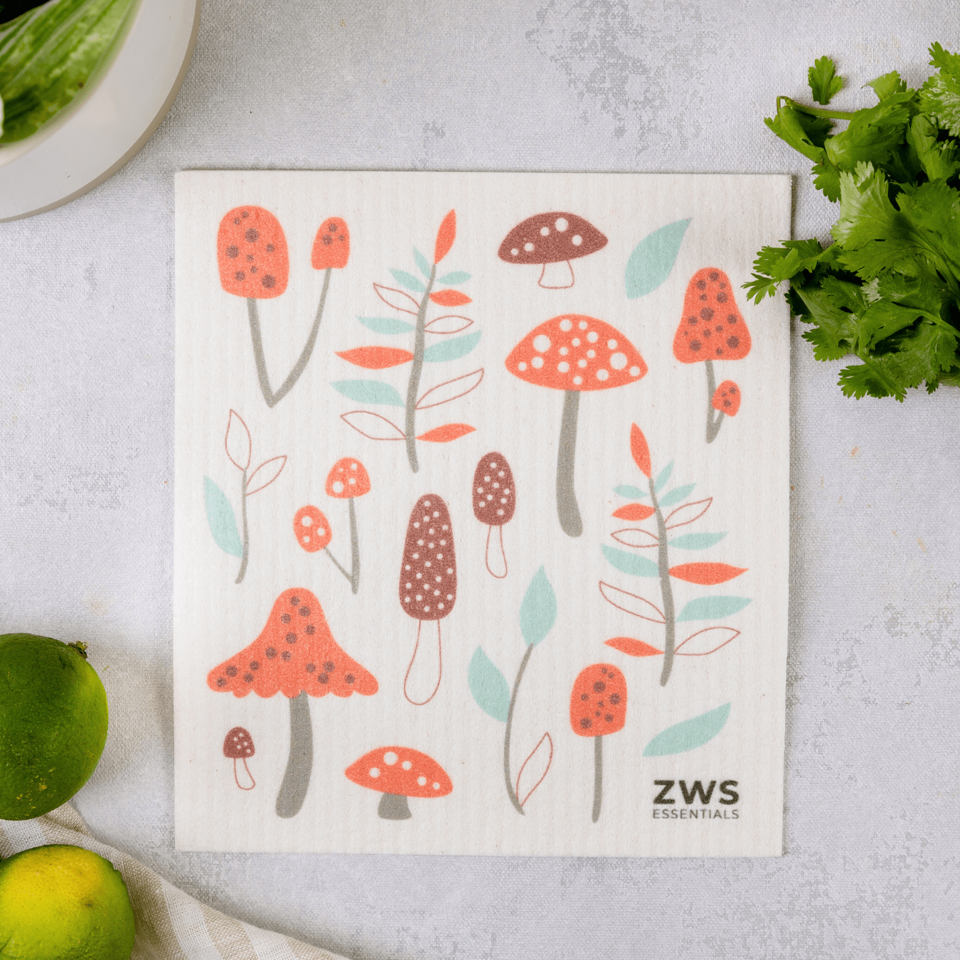 ZWS Essentials Zero Waste Sponge Cloth - Swedish Dish Cloth, Paper Towel Replacement, Kitchen Sponge