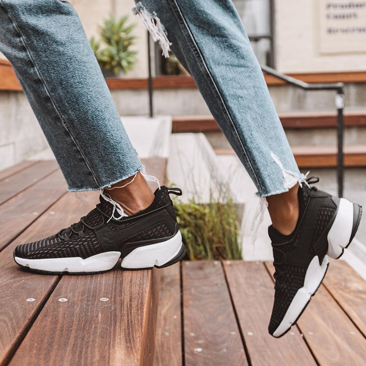 AVRELIFE Infinity Glide Black and White Sneakers