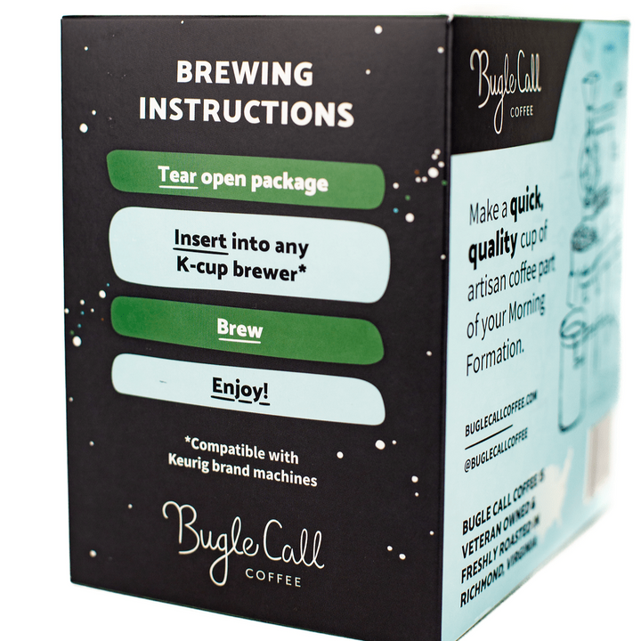 Bugle Call Coffee Compostable, Single Serve Coffee Pods