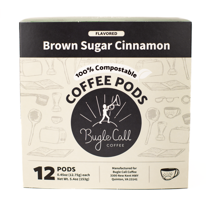 Bugle Call Coffee Compostable, Single Serve Coffee Pods