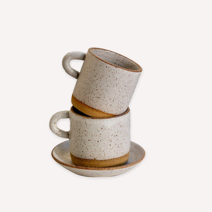 Earth + Element Cream White Cup and Saucer