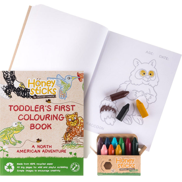 Honeysticks Endangered Animals Coloring Book - 100% Recycled Paper, Biodegradable