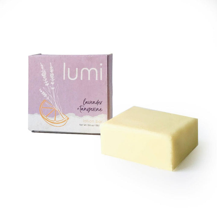 Lumi Basics lavender + tangerine lotion bar