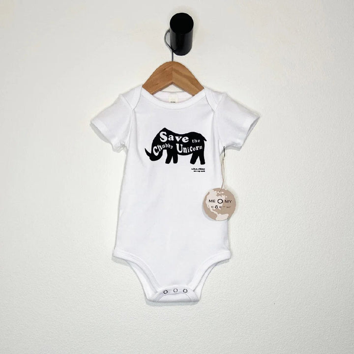 Me O My Earth Save the Chubby Unicorn - Short Sleeve / 0-3m Organic Cotton Baby Clothes