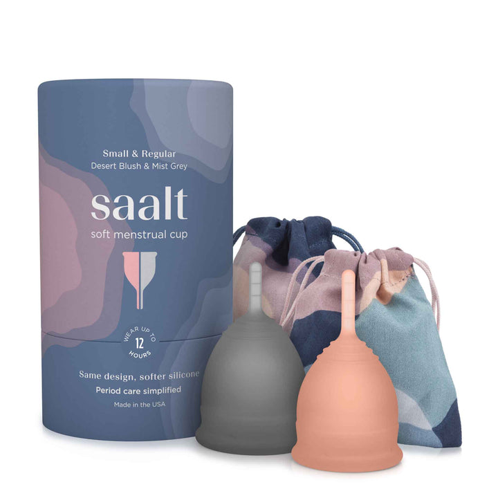 Saalt Duo Small/Regular / Grey/Blush Saalt Menstrual Cup