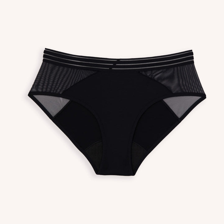Saalt XS / Volcanic Black Saalt Period Underwear- Mesh Hipster