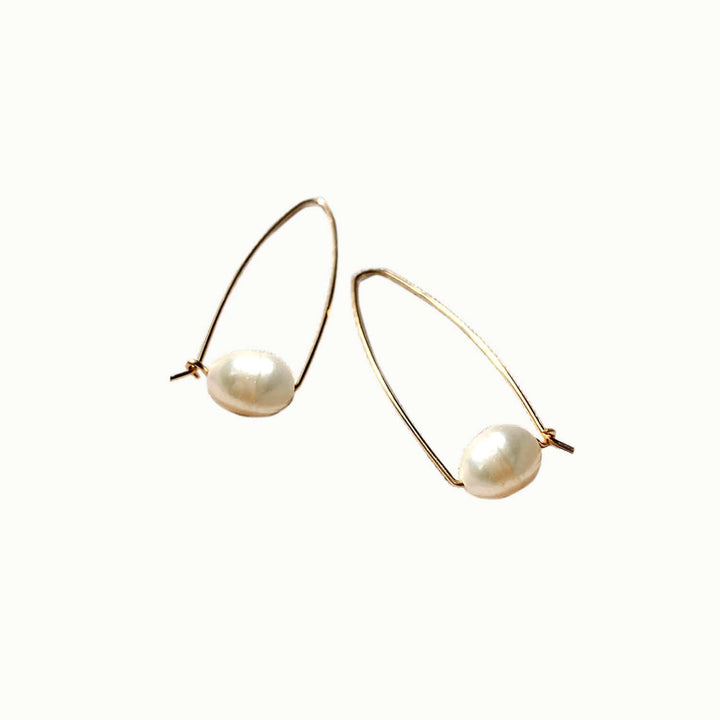 Sara Patino Jewelry Petal Pearl Earrings