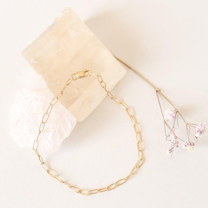 Shop Wellthy Gold Vermeil Recycled Paperclip Chain Bracelet