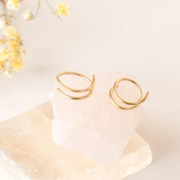 Shop Wellthy Gold Vermeil Recycled Spiral Earrings