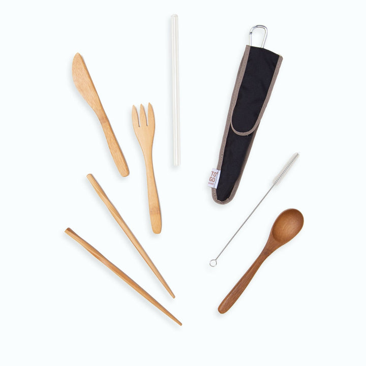 Wooden Reusable Lunch Utensil Sets – Black Point Company
