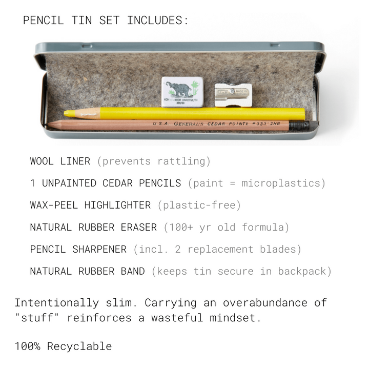 Wisdom Supply Co. Zero-Waste Pencil Tin Set