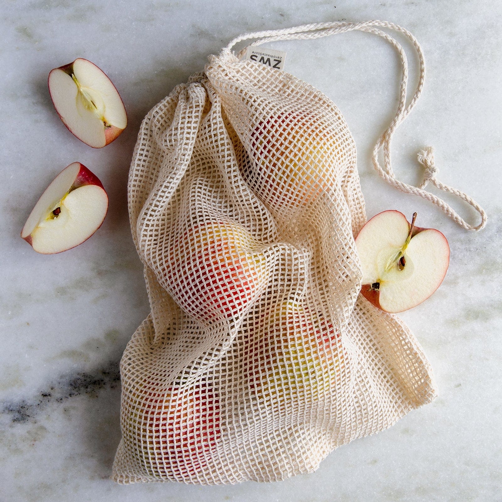 Hot shine best sale cotton mesh bags