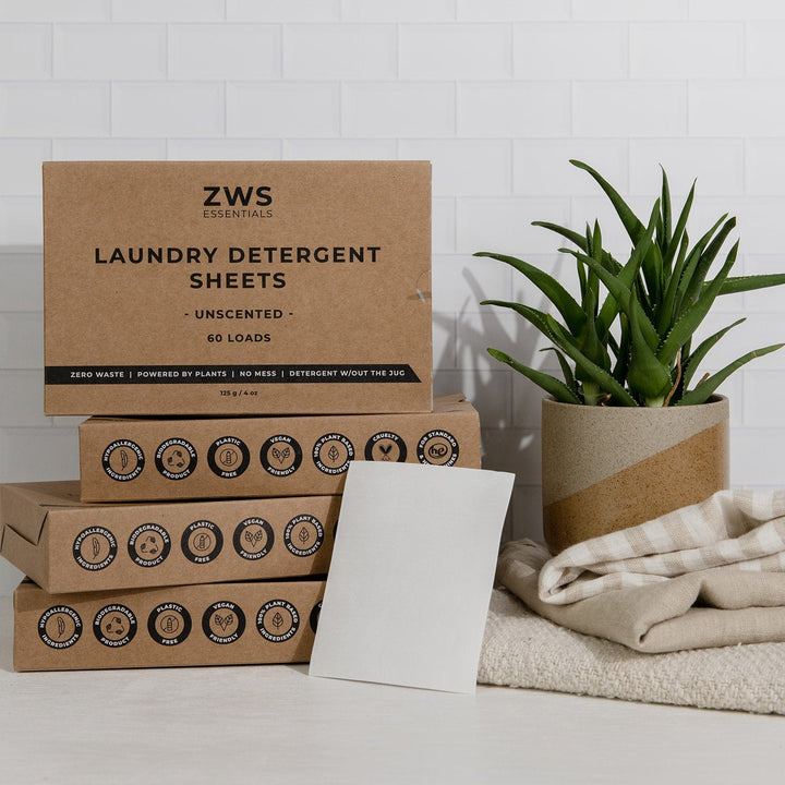 ZWS Essentials 4 Boxes / Unscented Laundry Detergent Mini Kit - 2 or 4 Boxes