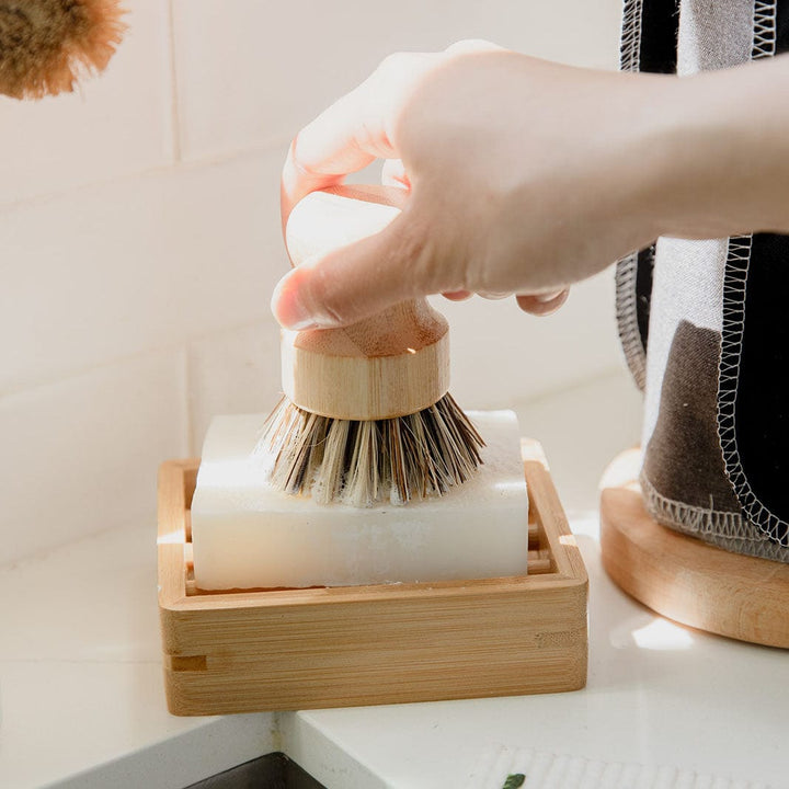 Evriholder Mini Scrub Brush Dish Scrubber Made of Sustainable Bamboo